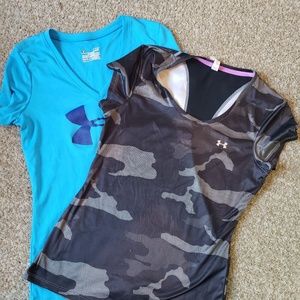 Bundle of 2 ladies Under Armour Shirts Size Small